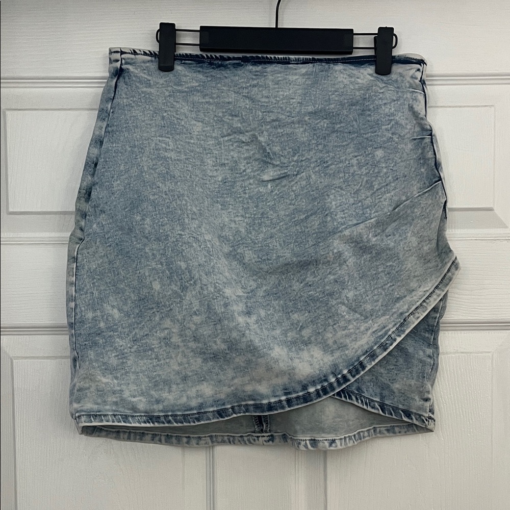Denim Wrap Skirt - Blue